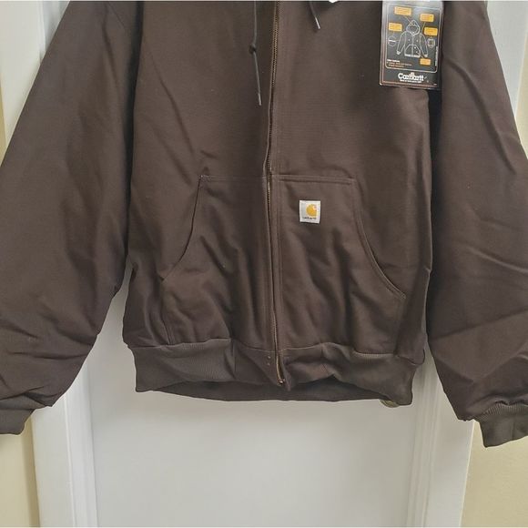 🤩New with tags vintage carhartt fleece lined canvas brown Jacket size men's XL - Picture 3 of 7